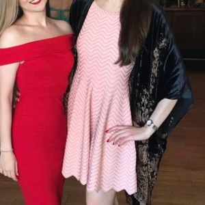 Designer Pink Fit and Flare Dress